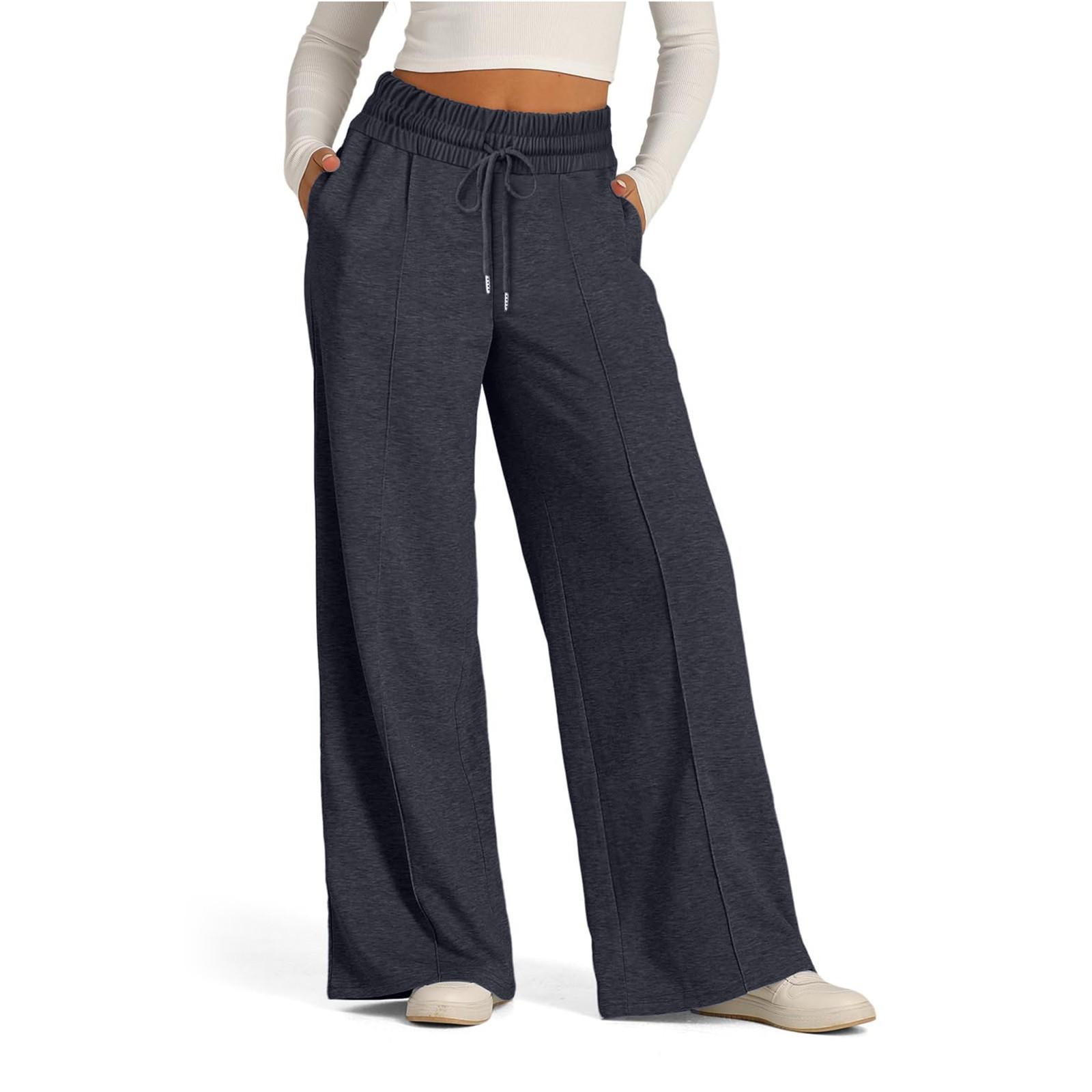 

Women s High Waisted Wide Leg Sweatpants Casual Yoga Jogger Pants XL Темно-синій