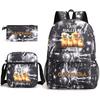 Capybara Animal Print 3Pcs Student Bookbag Set Shoulder Bag Pencil Case Children School Bag for Boys Girls Lightweight Daypack
