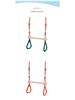 Children's Outdoor/Indoor Monkey Bar Swing with Plastic Rings and Wooden Bar
