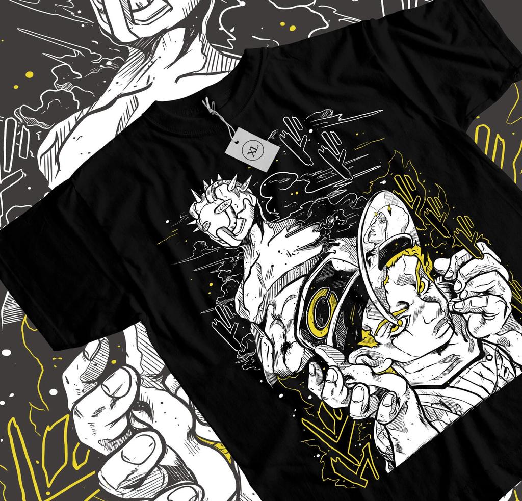 Anime Emporio Alnino S Bizarre Adventure Graphic Black TShirt Size S4XL