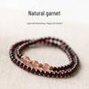 Chinese Dubbele Cirkel Nep Granaat & Aardbeienkwarts Roze Kristal Meerlaags Armband voor Vrouwen