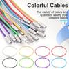 Colorful Stainless Steel Wire Keychain Ring Key Keyring Circle Rope Cable Loop Outdoor Camp Luggage Tag Screw Lock Gadget