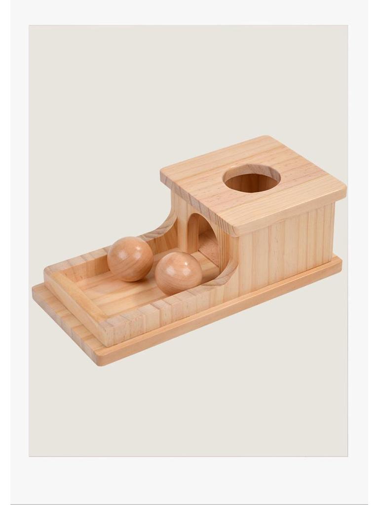 Montessori Wooden Toddler Learning & Sensory Building Blocks Box