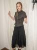 MOROA Dot Short Sleeve Shirt - Black