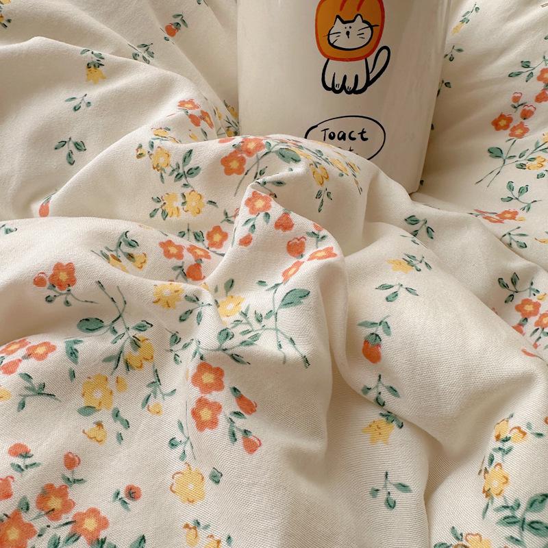 Romantic Lace Floral Cotton Bedding Set - Exquisite French-Korean Style