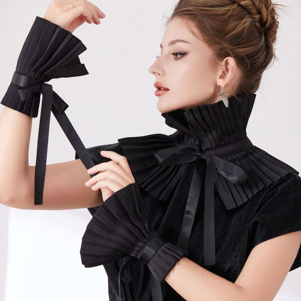 Detachable Lace Collar Vintage Elizabethan Neck Ruff Cameo Ruffled Collar  Historical Reenactment