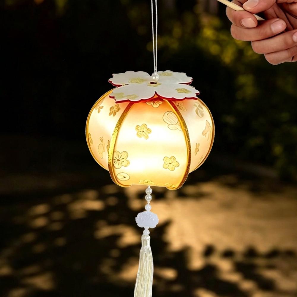 with Tassel Chinese Persimmon Light Traditional Portable Glowing Lamp  Mid Autumn