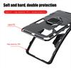 KEYSION Custodia blindata antiurto per Samsung A12 con anello reggiano Bumper Cover posteriore in silicone per Galaxy A12
