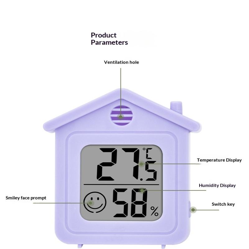Mini Digital Temperature And Humidity Meter With Comfort Reminder Indoor Hygrometer Thermometer