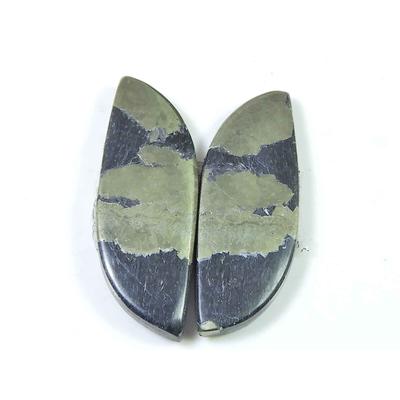 60Cts. Doğal Appach Altın Pirit Çifti süslü Kabaşon Serbest Değerli Taş 13X38MM SK-2124