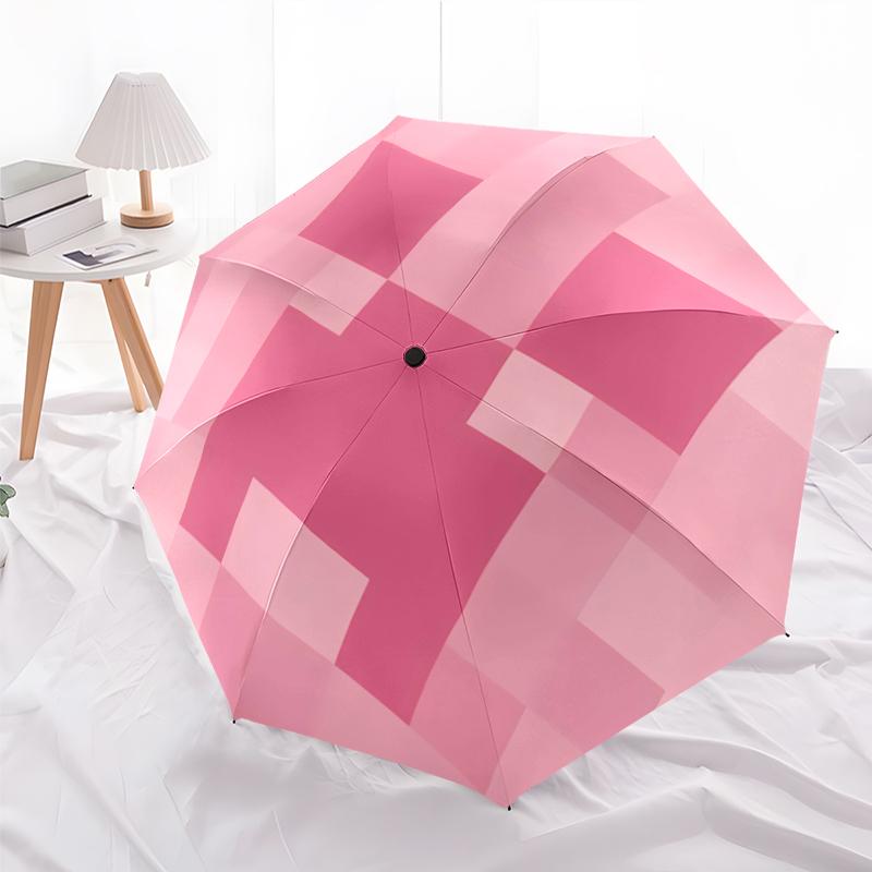 Printed Blocky Pixel Game Folding Umbrella,Outdoor,Leisure,And Travel Umbrella,Durable Umbrella Fabric,Birthday And Holiday Gift