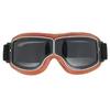 Vintage Pilot Motorcycle Goggles UV400 Windproof Scratch Resistant PC Lens with Leather Trim for Open Face Helmet