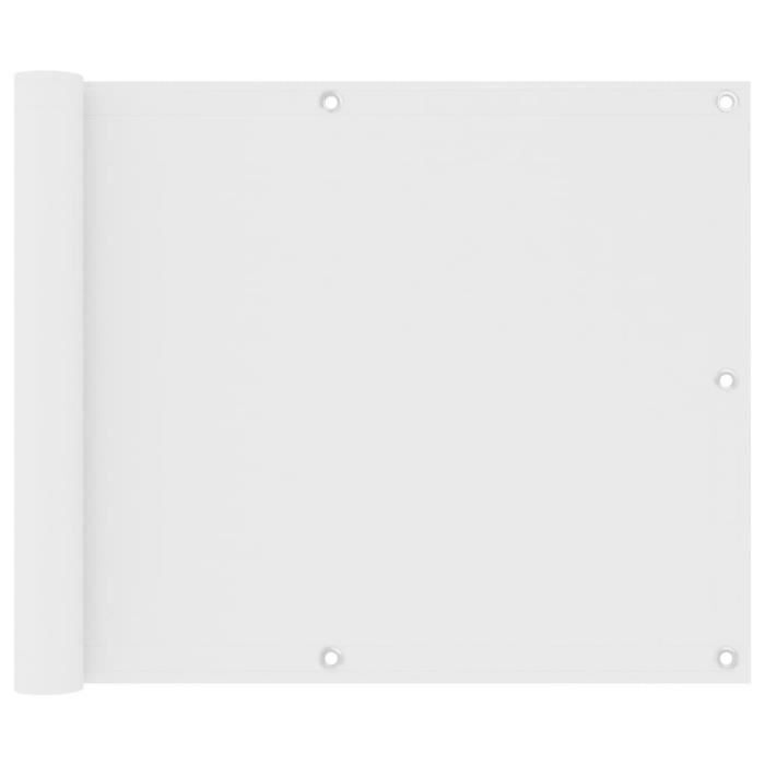 Écran de balcon blanc - VidaXL - 75x500 cm - Imperméable - Protection UV