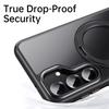 For Samsung Galaxy S25 Magnetic Case Rotating Gear Pivot Kickstand PC+TPU Phone Back Cover