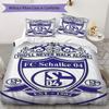 Set Copripiumino Schalke 04 Federa Decorazione Casa Regalo di Compleanno (1 * copripiumino + 2 * federe senza imbottitura)147