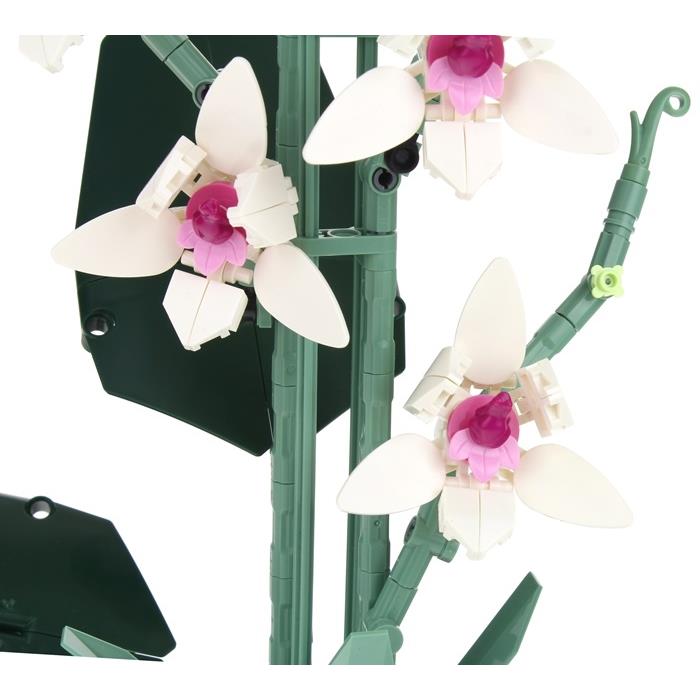Flower Orchid in a Pot Construction Blocks Flower to be assembled 728 pcs.