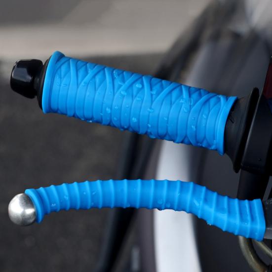 Universal Silicone Motorcycle Grip Covers Non-Slip Handlebar And Brake Lever Protectors Easy Installation Motorcycle Handlebar Tape