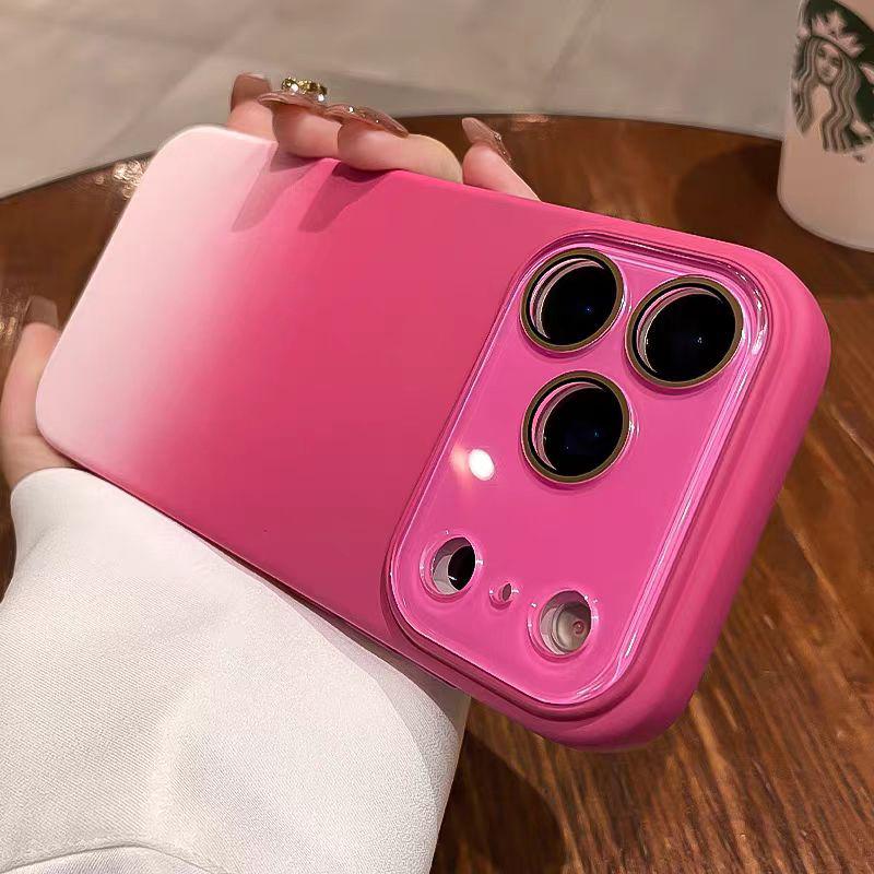 Custodia in Silicone Liquido Sfumato per iPhone 16 Pro Max con Ampia Finestra e Pellicola per Obiettivo
