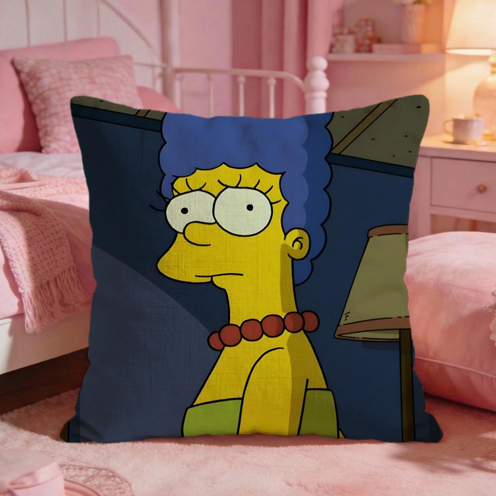 The SSimpsonss Funny Anime Cushion Cover Premium Comfort Reversible Pillow Cove Two In One Design For Any Room  Car Interior