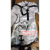 LIKENNY Cheongsam Cosplay Sexy Maid Chinese Cute Lolita Dress with Open Perfect for School and Cultural Festivals 2-Piece Set, Outfit, Style, Chest,
