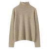 Women's High-Neck 100% Cashmere Sweater - New Fashion Solid Color Pullover Warm Knitwear
