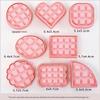 8pcs Waffle Cookie Molds Set - Classic Retro Biscuit Cutters & Confectionery Cookie Stamp Essential Baking Pastry Bakeware Tools