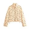2026 Summer New European and American Cross-border Women's Clothing Street Fashion Casual Polka Dot Pleated Jacket W09 70089