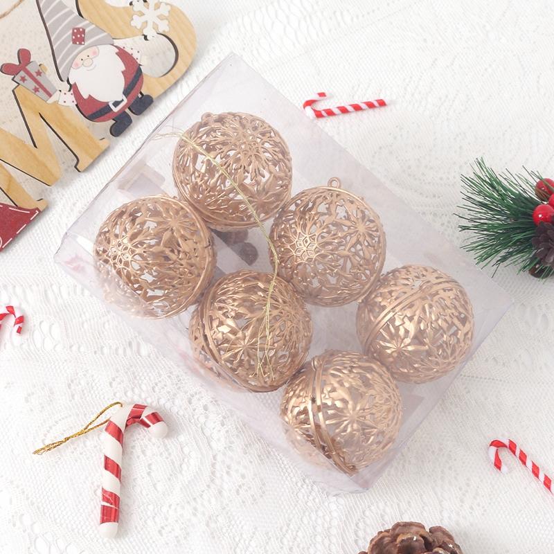 6CM 1Box Christmas Ball Christmas Decoration Xmas Tree Pendent Ornaments Home Decor Navidad New Year 2025 Party Supplies