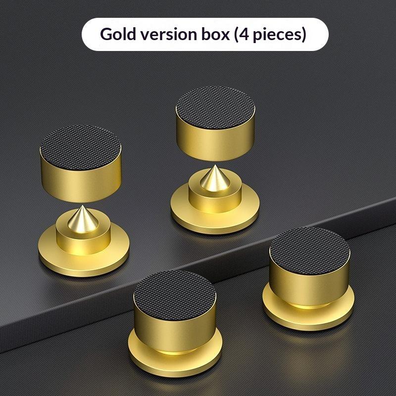 4Pcs Speaker Foot Set Carbon Fiber Aluminum Alloy Shockproof Audio Feet Pad for Home HiFi Sound System Upgrade