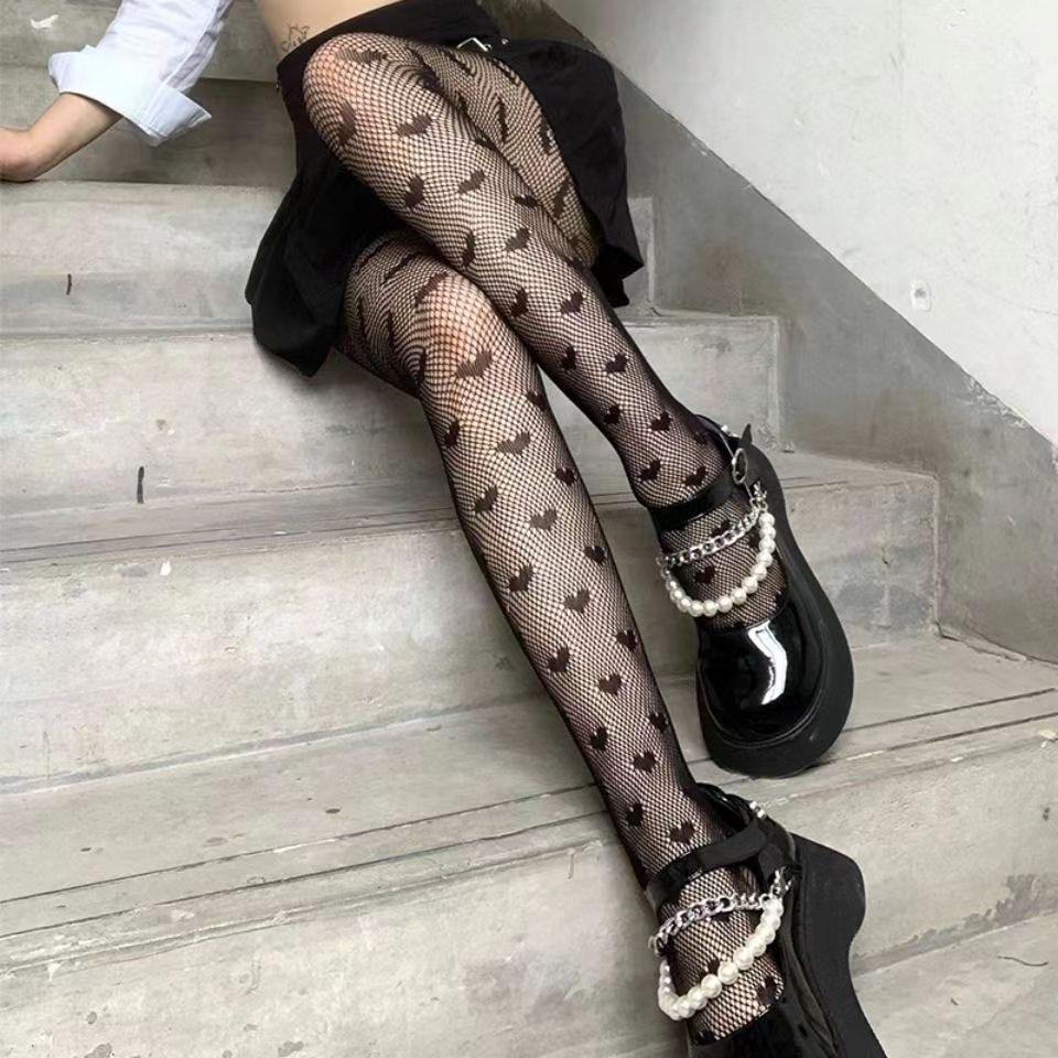 Pure White Fishnet Stockings Purely Desired Girl Hollow Out Pantyhose Women'S Sexy Big Fishing Net Tights Japanese Lolita Socks