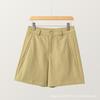Women's High Waist Wide Leg Shorts Solid Color Casual Summer Bermuda Suit Pants