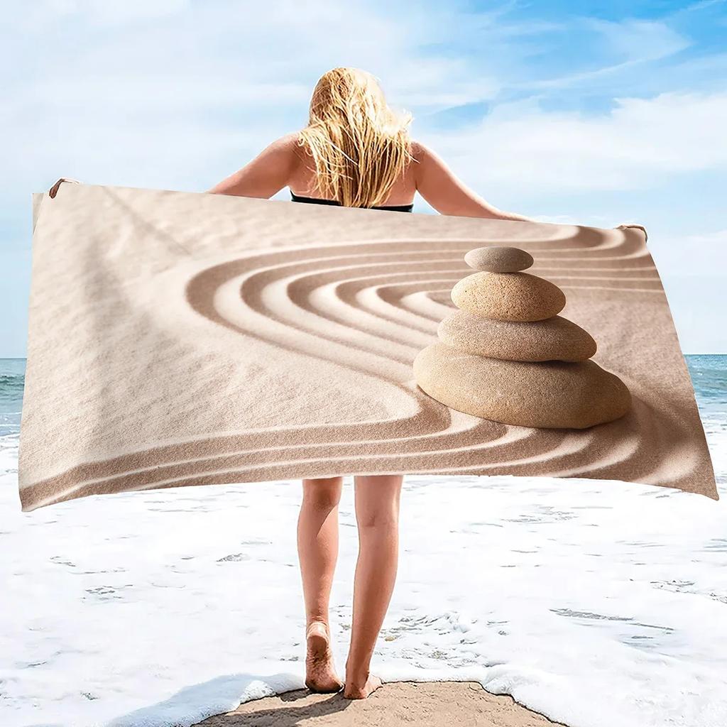 Microfiber Beach Towel,Desert Beach Towel Oversized,Super Soft Water Absorpt Bath Towels Quick Dry for Bathroom Pool Swim