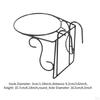 Railing Flower Pot Hanging Basket Planter Iron Art,Multipurpose,Potted Display Rack