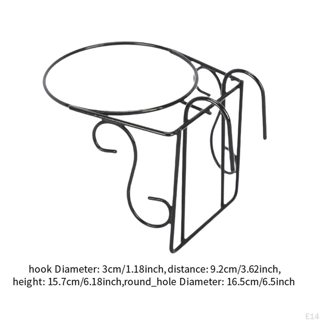 Railing Flower Pot Hanging Basket Planter Iron Art,Multipurpose,Potted Display Rack