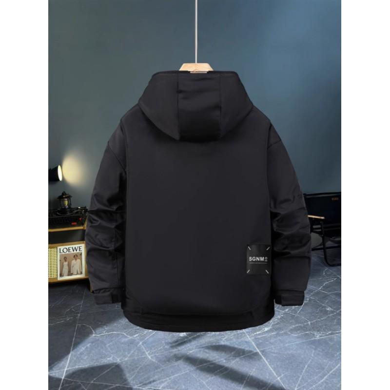 Men Plus Size Thickened Parkas Jacket Casual Thickening Coat Youth Winter Jacket