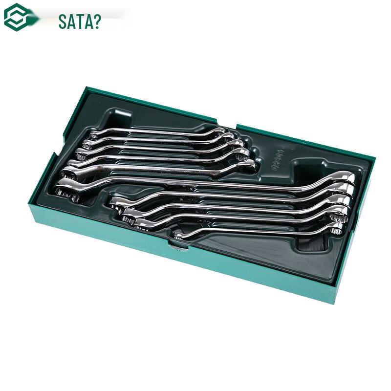 SATA 09905 10-Piece Fully Polished Double Box-End Wrench Set