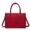 Red bridal bag 2024 new model large-capacity embroidered vintage handbag wedding elegant lace crossbody bag