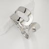 Interlocking Ring Open Bangle - European & American Light Luxury Design for Women