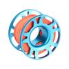 KEEP DIVING Luftfahrt-Aluminium Fingerrolle Clip Tauchen Tech Spule 15m Leine(blau)