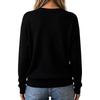 Women's Halloween Long Sleeve Neck Printed Top for Casual Fall Wear