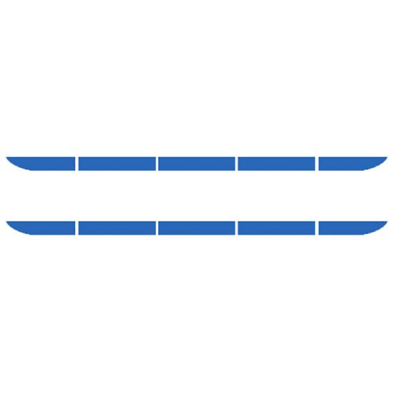 

2 шт. Світловідбиваючі великі смуги Автомобільні наклейки Заднє крило багажника Заднє попереджувальне лиття Наклейки на обробку Водонепроникні декоративні попереджувальні смужки проти зіткнень синій