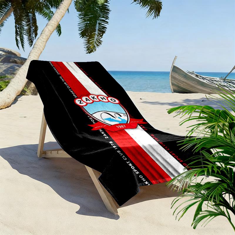 Zakho Sport Club Print Beach Towel, Large Soft Quick Dry Towel for Beach Camping Swimming