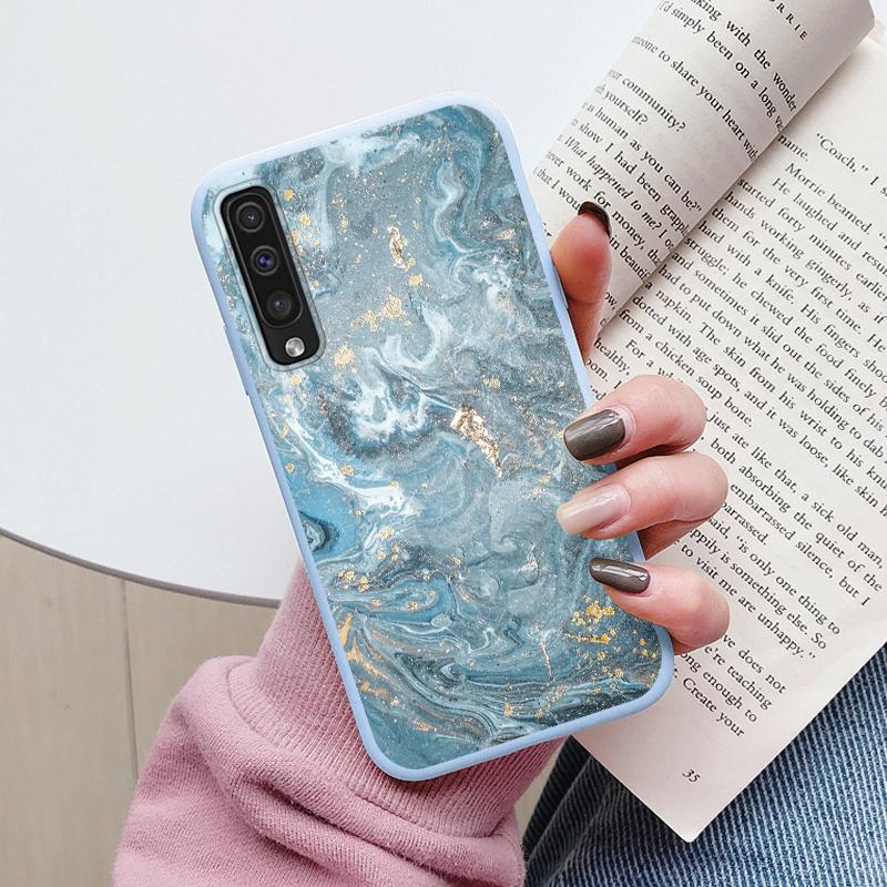 Case For Samsung Galaxy A50 A30S A50S A70 A51 A71 Cover Protective TPU Fundas Fashion Marble Stone Texture Coque Capa Silicone