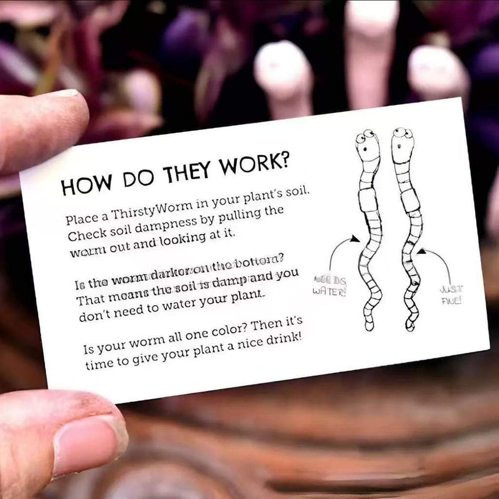 Thirsty Worm Plant Decorations, Resin Garden/Courtyard Accessories Garden Decor Courtyard Potted Plant Humidity Measurement Tool