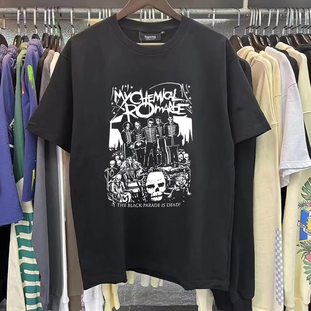 Fashion Harajuku T-Shirt My Chemical Romance Mcr Dead Men's T-Shirt Black Parade Punk Emo Rock Summer Tee Tops Women Clothing