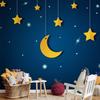 Wallpaper - Sky - Night Sky Landscape with Stars and Moon For Children