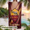 Beach Towel AS Roma Print Custom Name Text Soft Towel for Swimming Pool