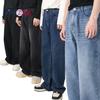 Kos deg Herre Baggy Jeans Løs Passform Vide Ben Denim Bukser Skateboard Hip Hop Streetwear Bukser