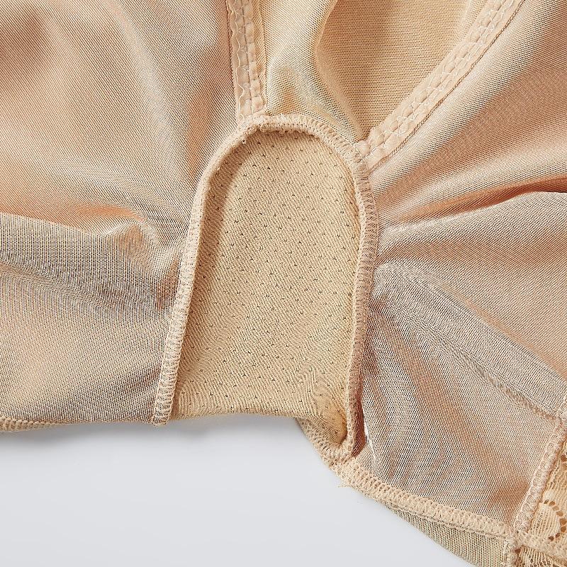 Sicherheitshose mit flachem Winkel, Spitzen-Body-Tuck-Unterwäsche für Frauen, Kontrollhöschen, hohe Taille, Body-Shapewear-Höschen