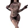 Sex Underwear Hollow Mesh Thin Net Coat Sexy Black Silk Pure Desire Fishing Net One-piece Spider Perspective Net Coat